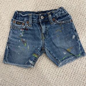 POLO RALPH LAUREN Boy's Paint-Splatter Sullivan Slim Denim Shorts